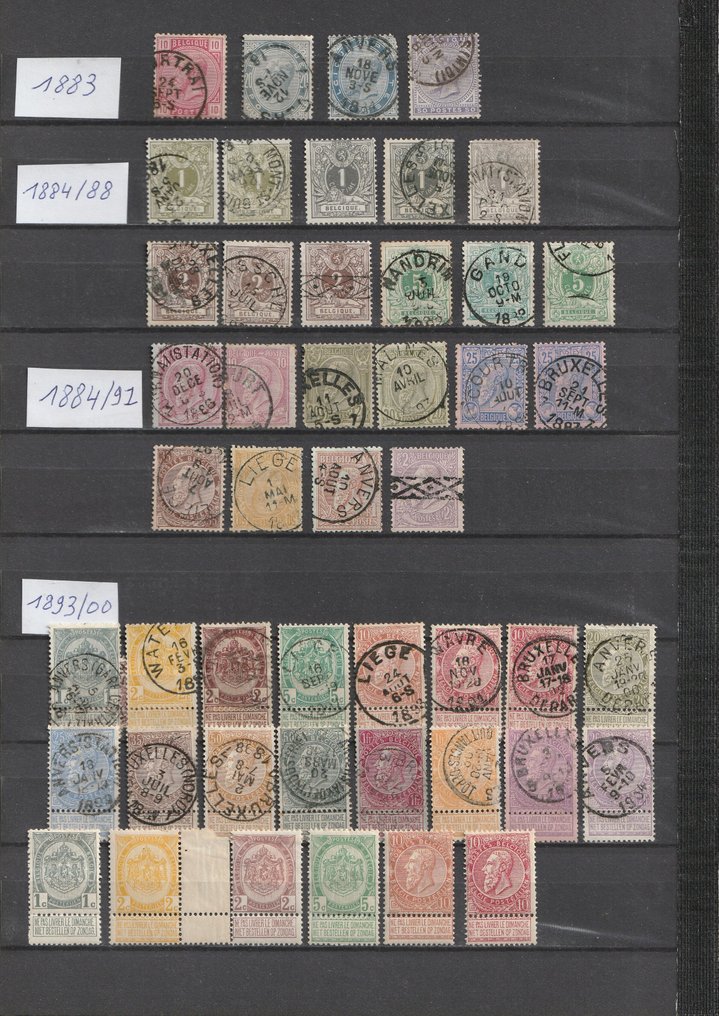 Bélgica 1883/1929 - Séries completas e incompletas do período #1.0