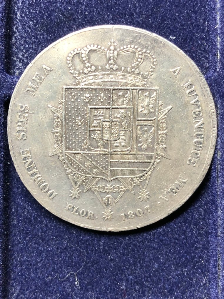 Italy, Kingdom of Etruria Carlo Ludovico di Borbone. Dena 1807 #4.3