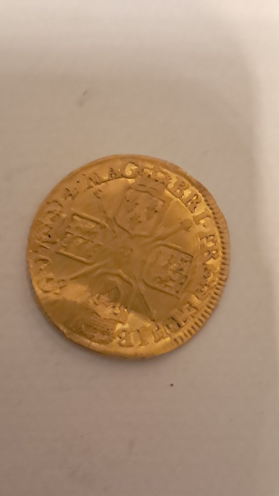 英国. 安妮 （1702-1714）. 1/2 Guinea 1714. London. #4.3