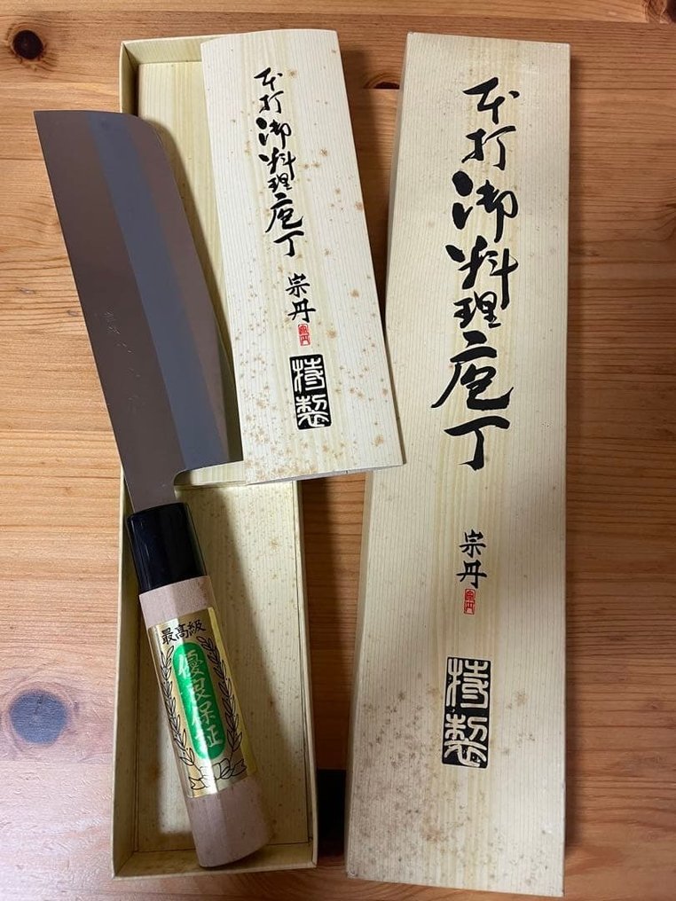 宗丹 (Sōtan) - 厨刀 - Deba bōchō -  Deba - 木, 钢 - 日本 - 日本厨房刀 #1.0