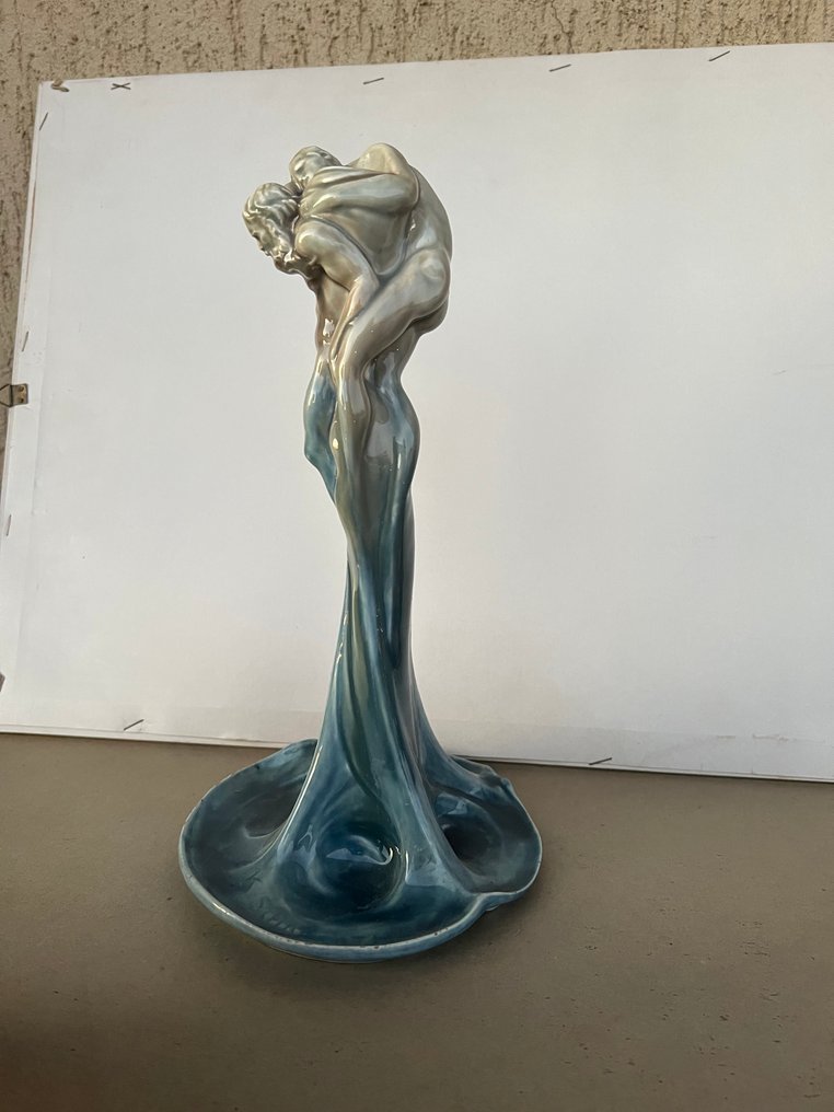 Gebrüder Meinhold - Karl Scharrath - Rzeźba, Fiamma Singola - 29 cm - Porcelana #1.0