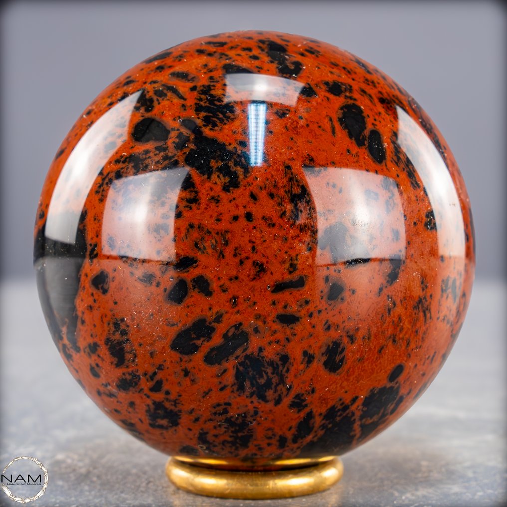 Esfera majestosa de mogno obsidiana do México- 394.28 g #1.0