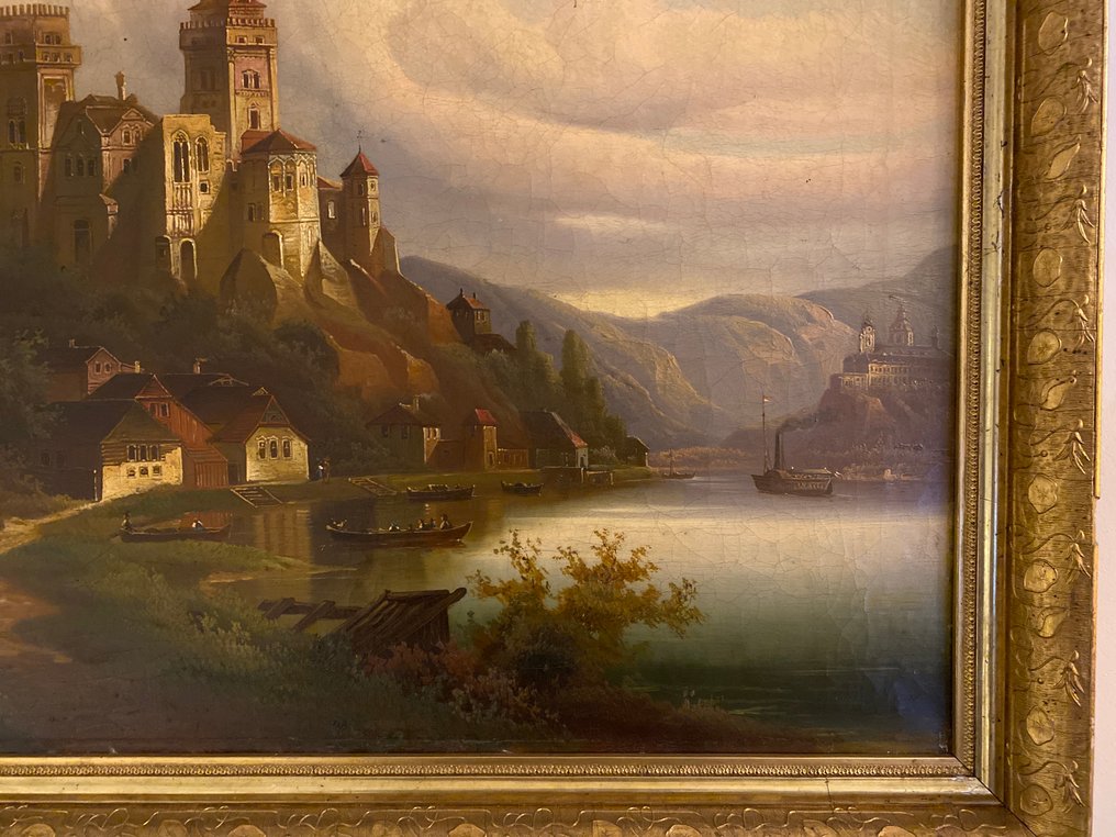 Johann Wilhem Jankowski (c.1825-1870), Αποδίδεται σε - Landschaft mit Schloss #3.2