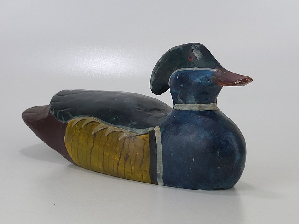 Statuetă - Authentic Benelux "Lokeend" ; wooden decoy duck - Lemn #1.0