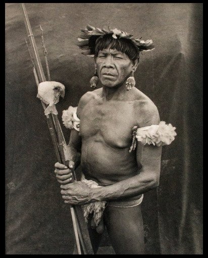 Peter Lavery (1948) - Yawalapiti man with speared fish, c.1990 #1.0