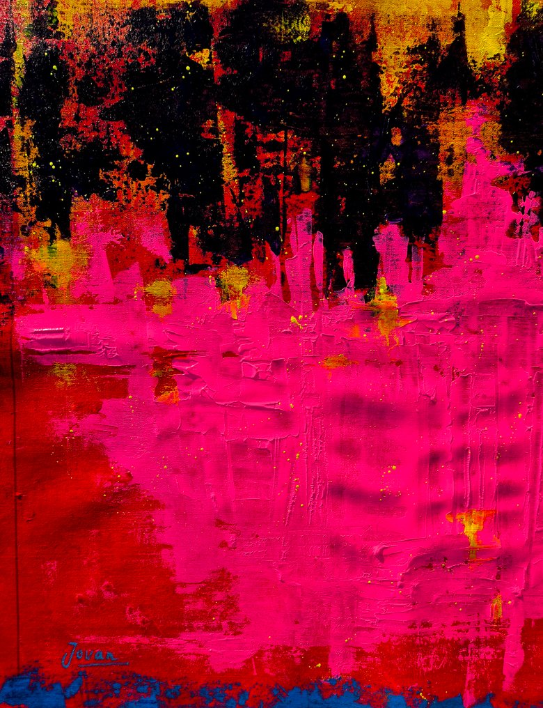 Jovan Srijemac (1962) - Abstract pink island - XXL #4.3