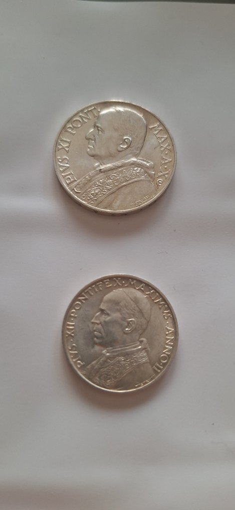 Vatikanstaten. Pio XII. 10 Lire / 5 Lire 1940  (Ingen mindstepris) #2.1