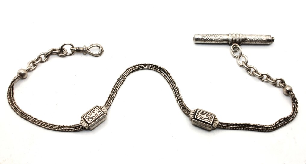 Catena argento orologio Napoleone III 1850 - 1850-1900 #1.0