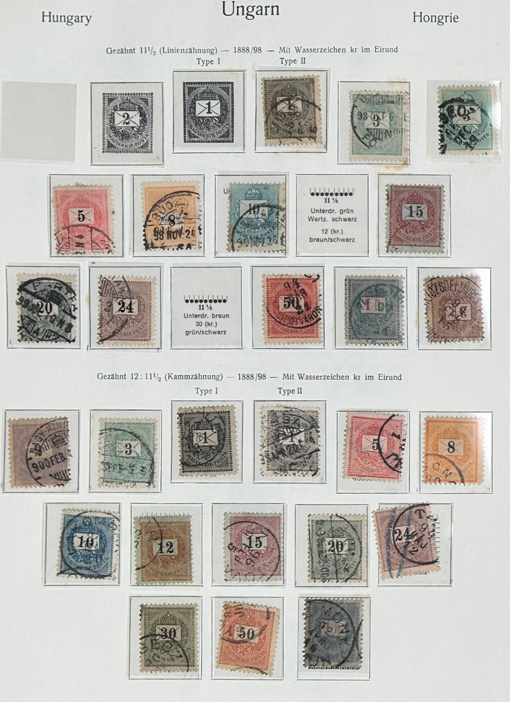 匈牙利  - 1871-1946 党在 Kabe 相册、插页书和相册页中 #1.0