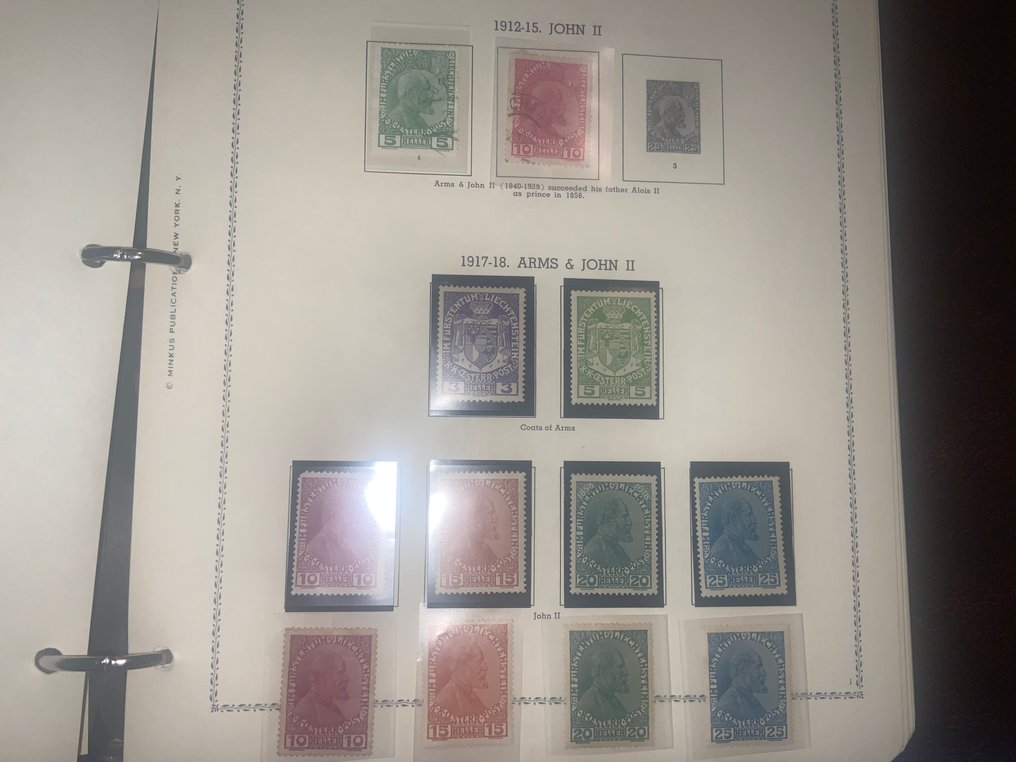 Liechtenstein  - Álbum de selos de Lichtenstein de 1917. #1.0