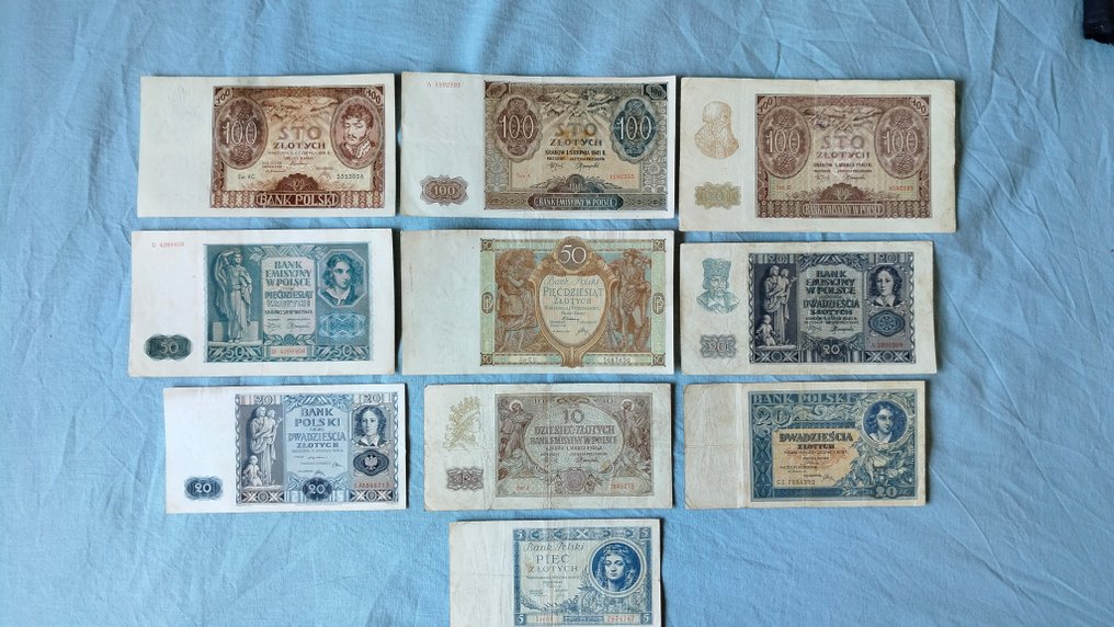 Poland. - 10 Banknotes - Various Dates  (No reserve price) #1.0