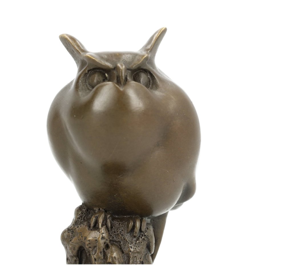 Figurka - Owl - Brązowy, Marmur #2.1