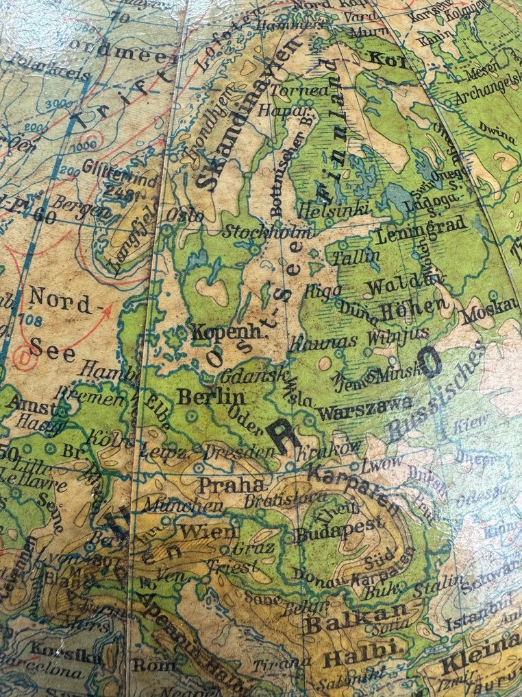 Terrestrial table globe - Räths 实体地球仪 1950 - 1950-1960 #3.2