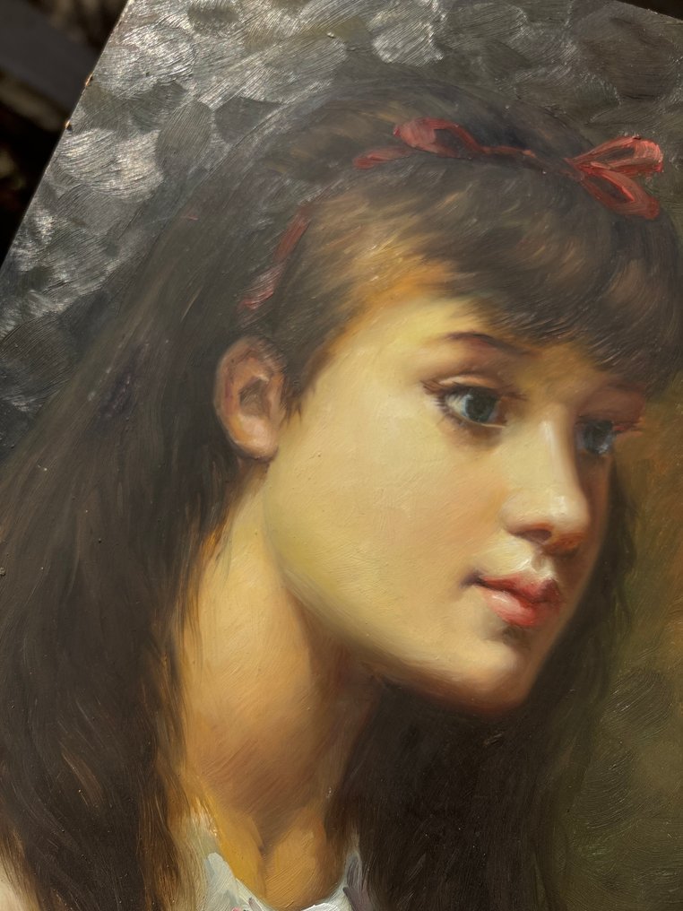 Scuola Italiana (XIX-XX) - Ritratto di giovane donna #2.1