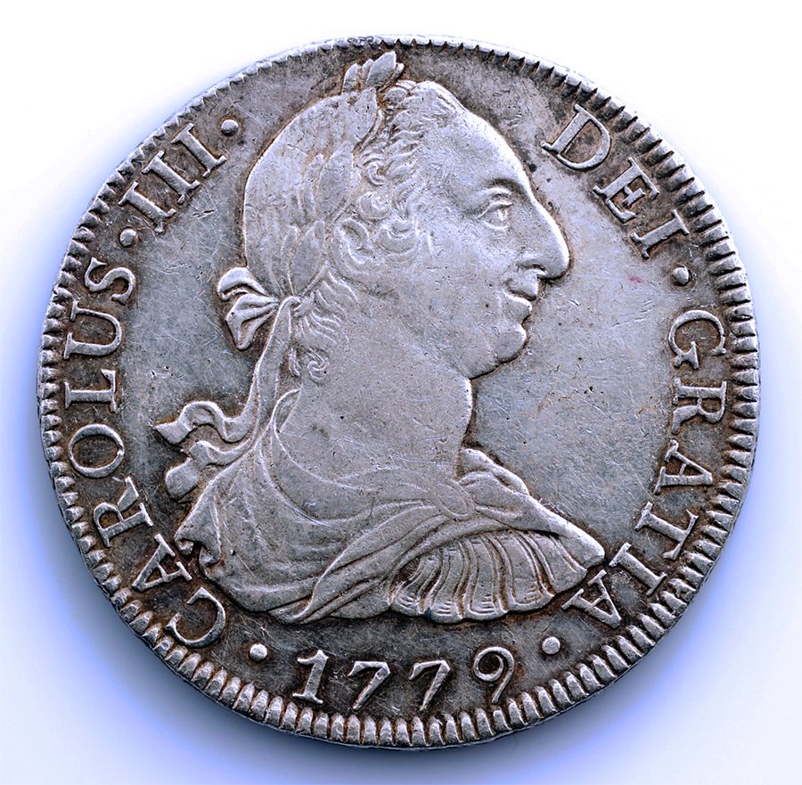 Spagna. Carlo III. 8 Reales 1779 FF. México -  ESCASA #1.0
