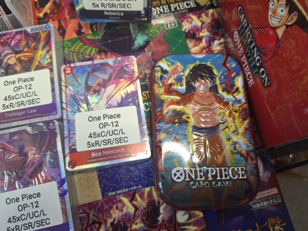 Bandai - 2000 Card - One Piece - Monkey D. Luffy Elite Collector Bundle: 40 Packs + 2 Tins + King Kong Gun Deckbox #4.3