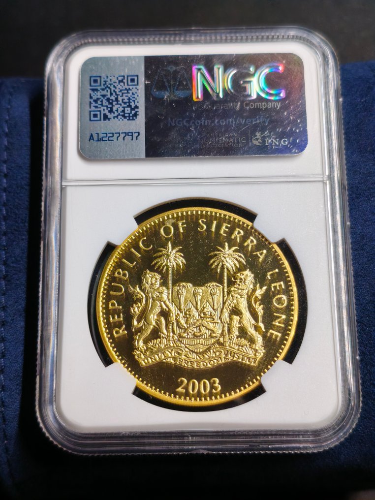 Sierra Leone. 10 Dollars 2003 (Sans prix de réserve) #1.0