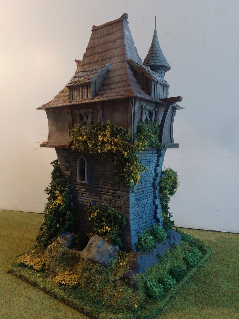 LS Scenery- war games H0 - 模型火車風景 (1) - 古老的城堡，手工绘制-上蜡处理 #3.2