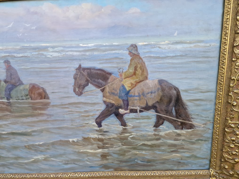 Louis Hartz (1869-1935) - Strandgezicht met vissers #4.3