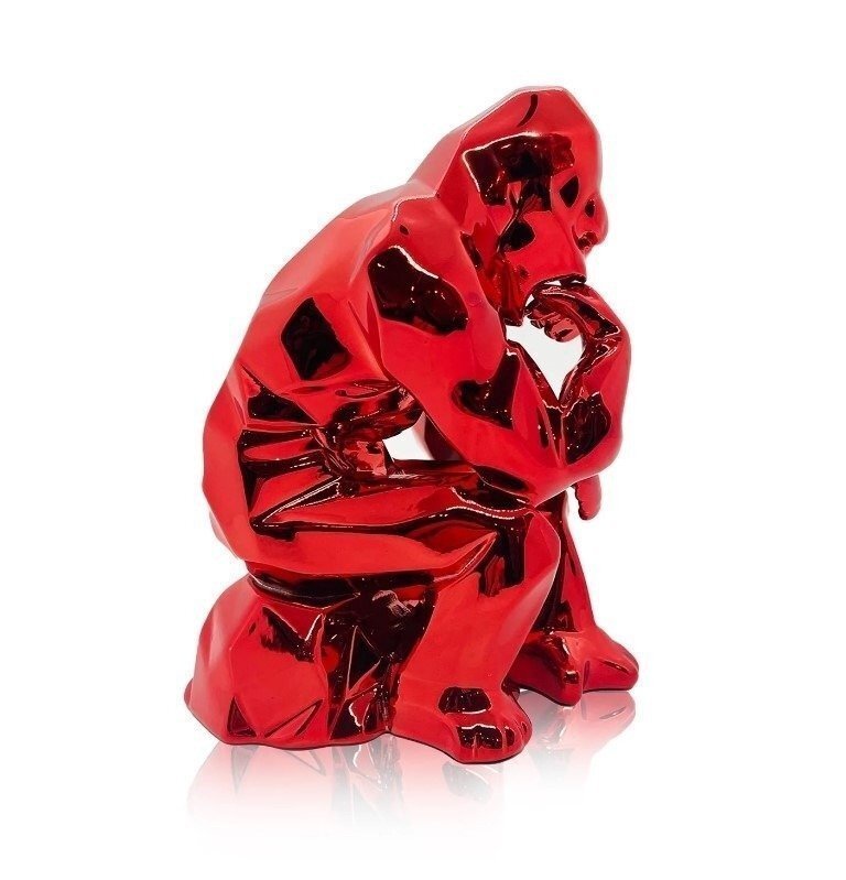 Richard Orlinski (1966) - Kong Penseur Spirit Red Edition #3.2