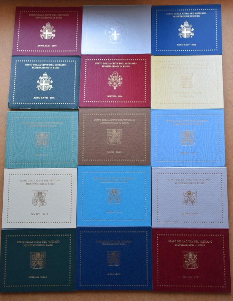 Vatican. Year Set (BU) 2002/2022 (15 sets) #1.0