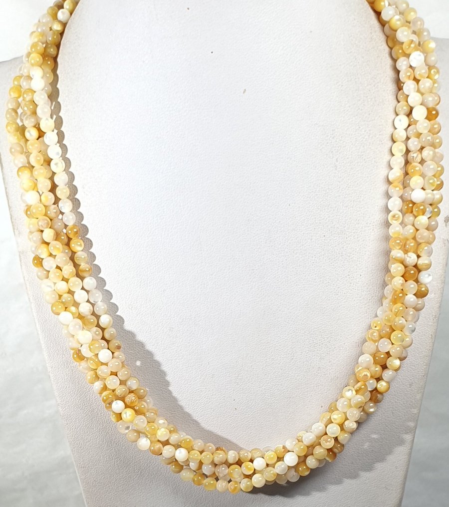 Μαργαριτάρι Mares del Sur - 6 Περιστροφές - Σοφία και Τελειότητα της Παναγίας Μαρίας - Ασήμι 925 - Κολιέ #1.0