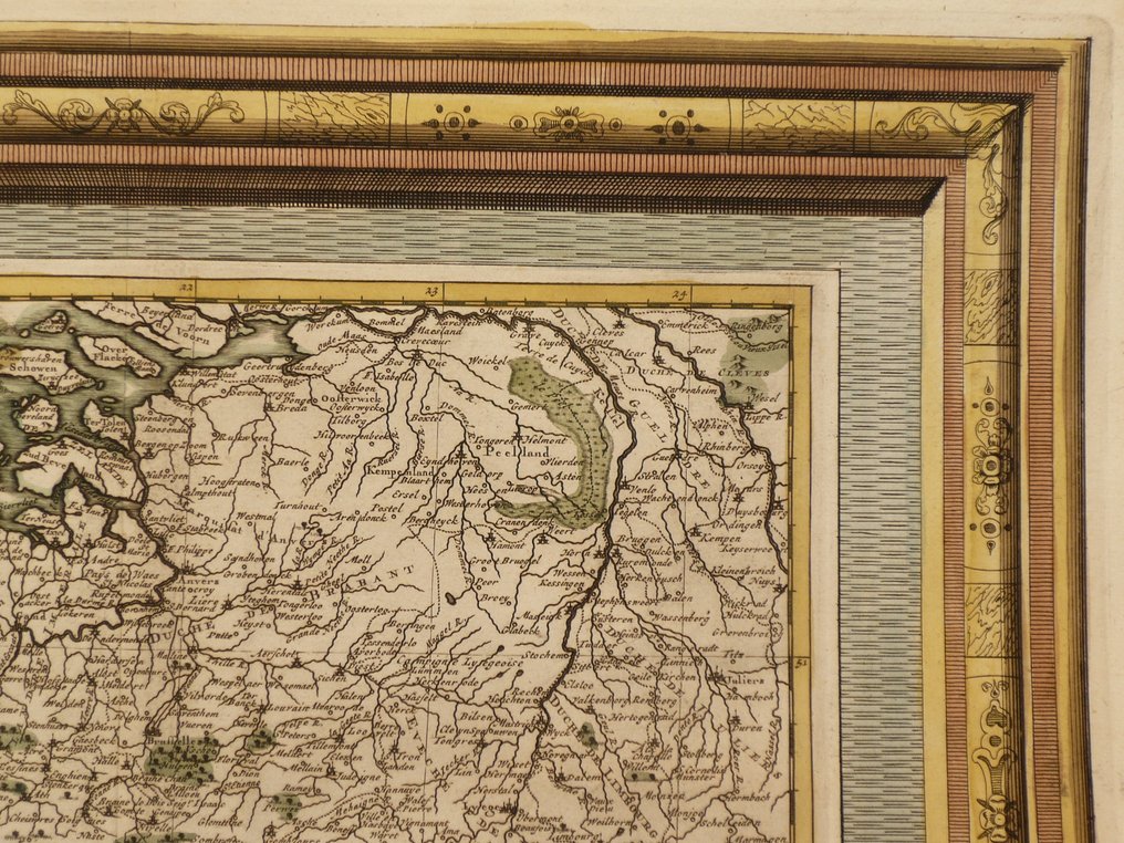 Belgia - Vlaanderen / Brabant / Limburg; Pieter Vander Aa - Carte des Pays Bas Catholiques - 1721-1750 #3.2