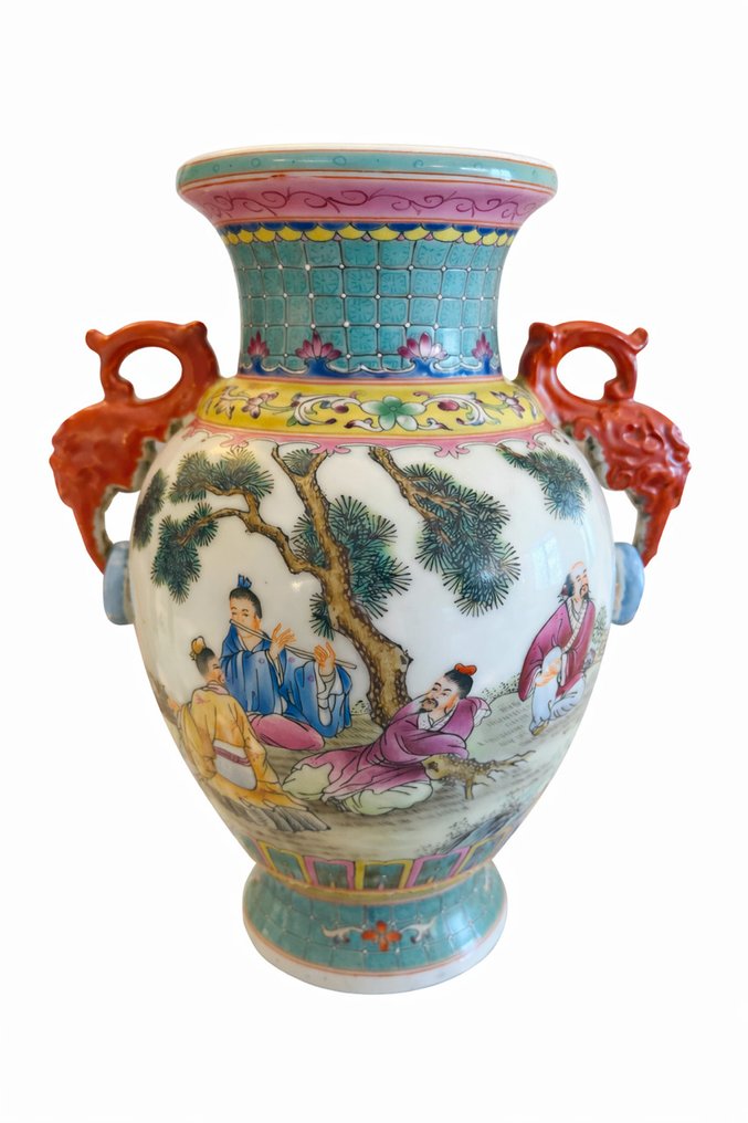 Vaso - Porcellana - Cina - Dinastia Qing (1644-1911)  (Senza prezzo di riserva) #1.0