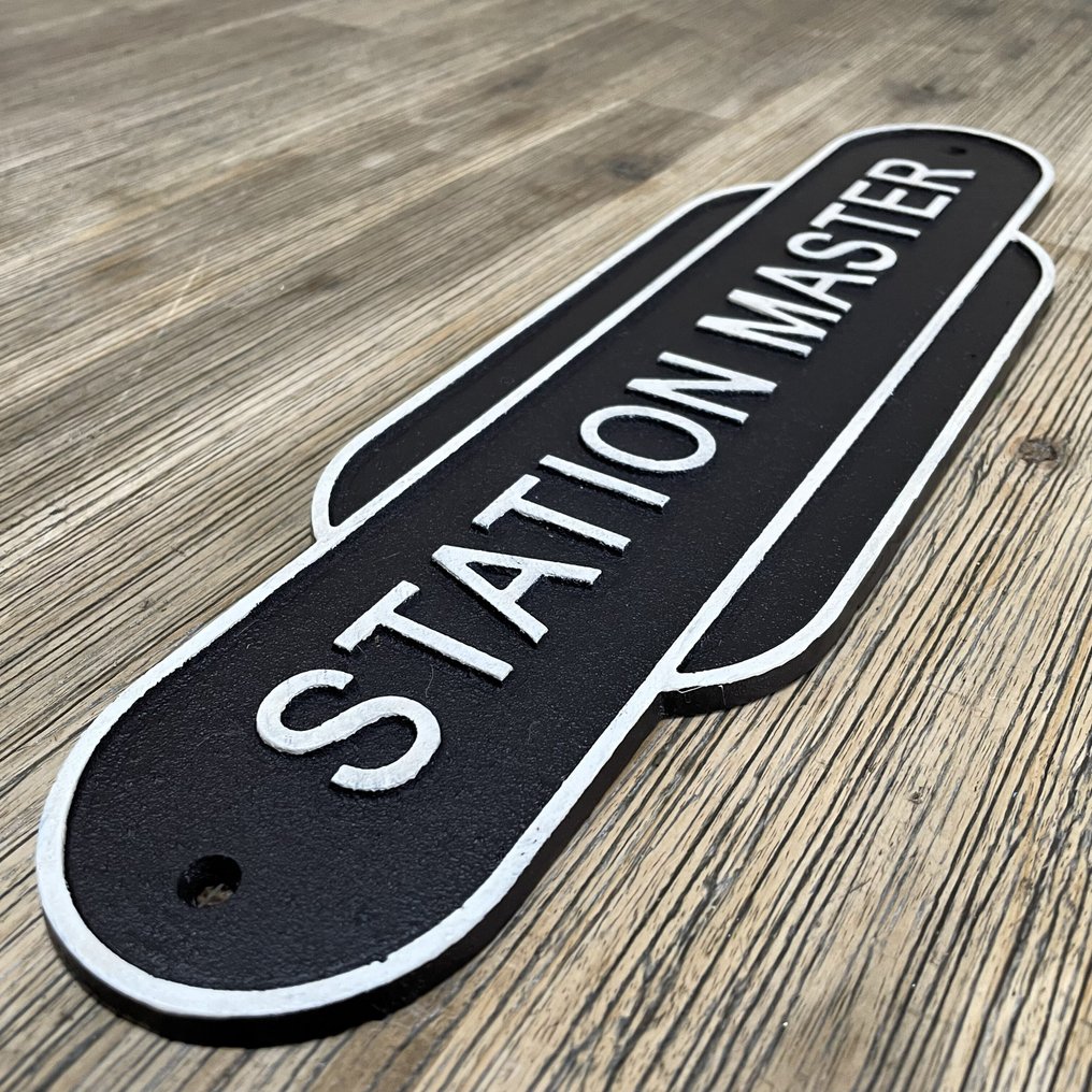 Spoorwegen - Stationschef - Placca a muro - Ghisa #3.2