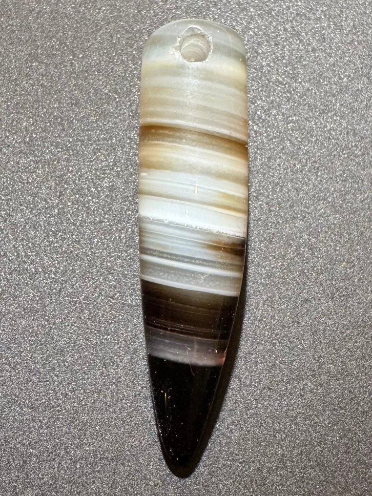 維京時代 玛瑙 古典辟邪護身符－“邪惡之牙”，以精美色彩製成。 #1.0