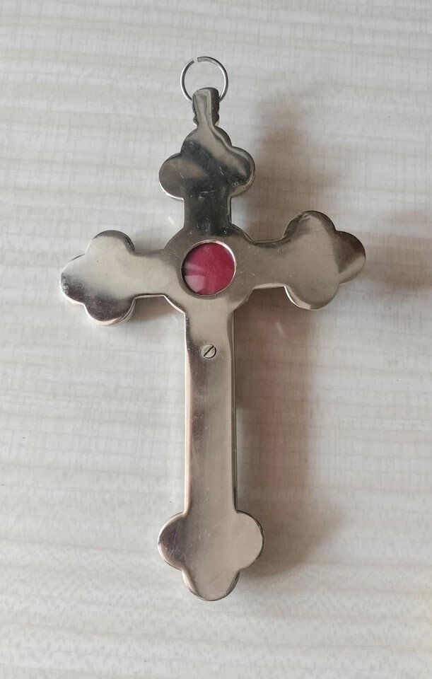  耶穌受難十字架像 - 鐵, 玻璃, 紡織品 - 2000-2010 - Relicary Crucifix  #3.2