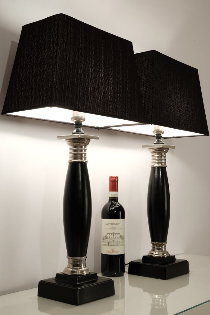 Set Grote Stijlvolle High-End Tafellampen - Jaren 90 - Table lamp (2) - Metal #1.0