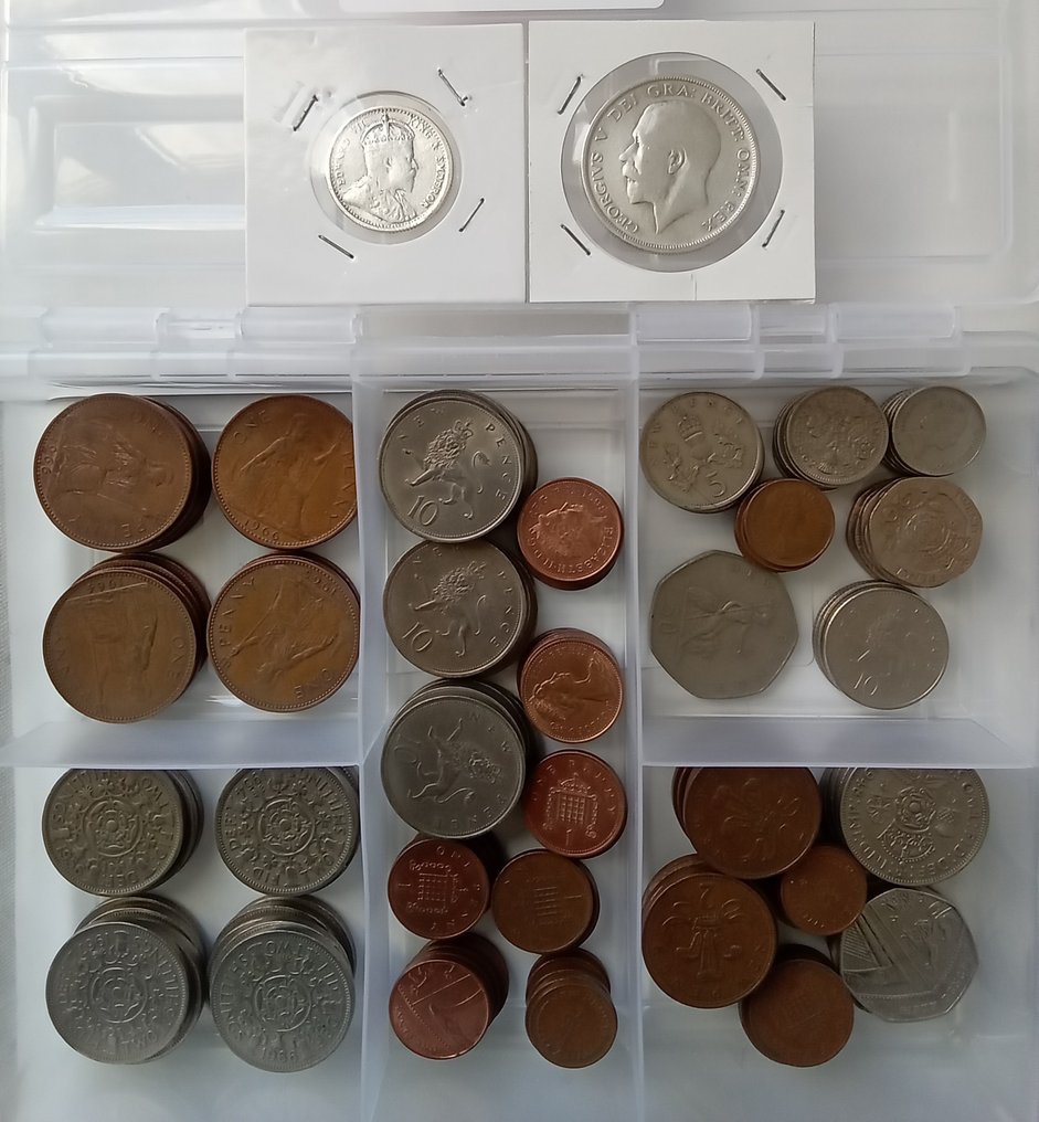 Ηνωμένο Βασίλειο. Edward VII - Elisabeth II. Lotto da 170 monete.  (χωρίς τιμή ασφαλείας) #1.0
