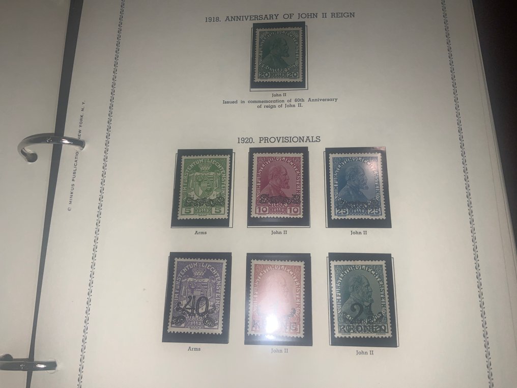 Liechtenstein  - Álbum de selos de Lichtenstein de 1917. #1.0