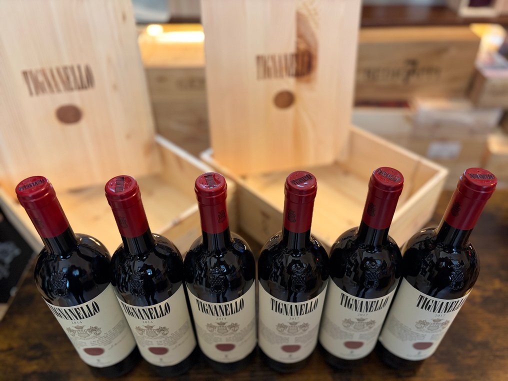 2014 x3, 2017 x3 Antinori, Tignanello - Toscana - 6 Flasker (0,75 l) #1.0