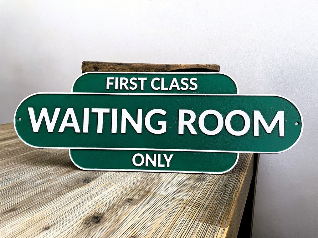 Spoorwegen - First Class - Waiting room - Placca a muro - Ghisa #1.0