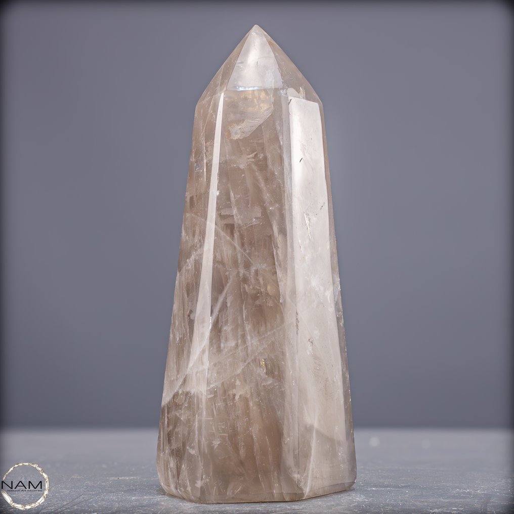 巴西天然烟水晶晶体方尖碑 强大且和谐的- 857.39 g #1.0