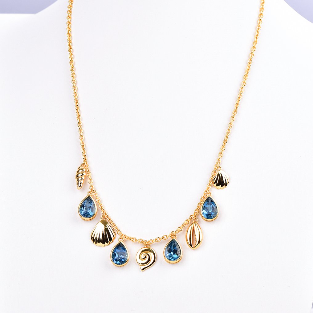 Sans prix de réserve - Collier Argent - Topaz - Certifié #1.0