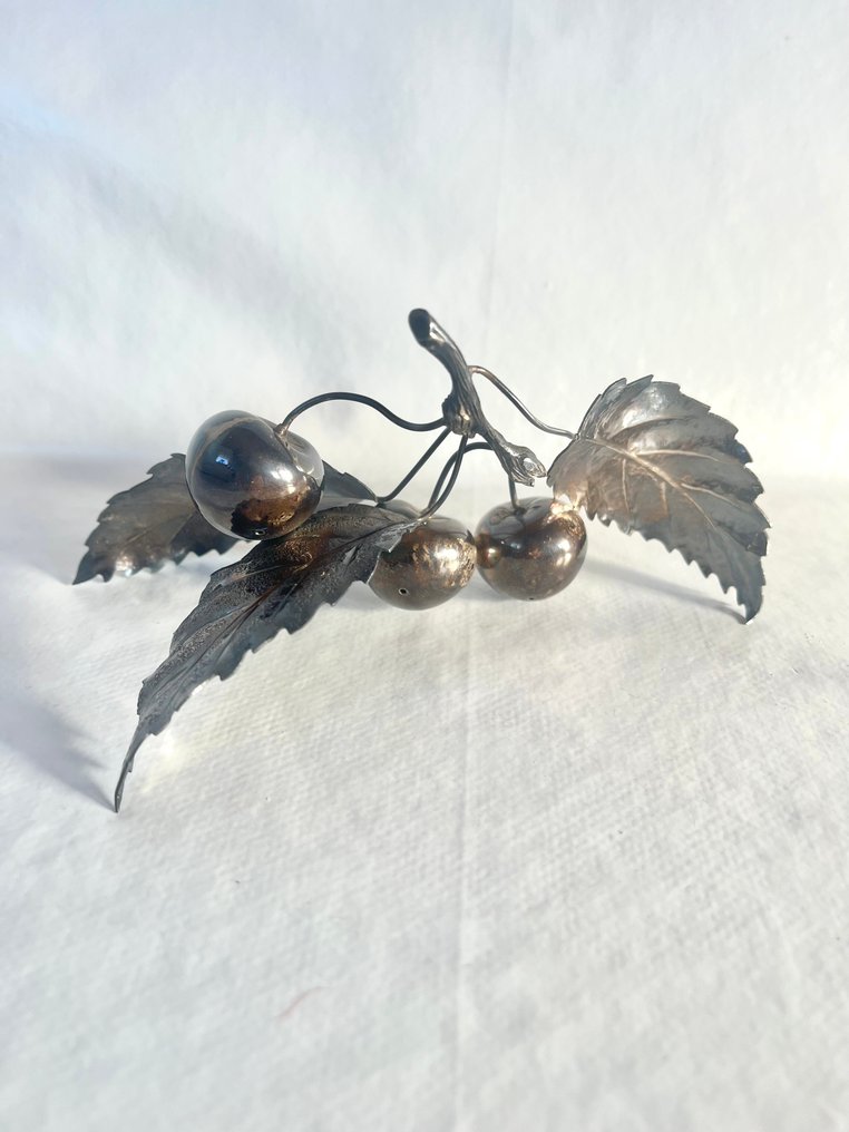 Mario Buccellati - 雕刻, Ramo di ciliege 14 cm timbrato - 7 cm - .925 銀 #2.1