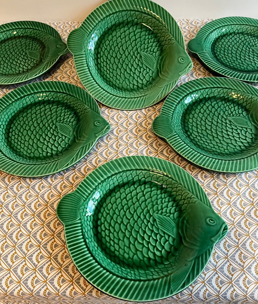 Sarreguemines - Πιάτο (6) - Πορσελάνη - Σαρλερουά, ψάρι. #1.0