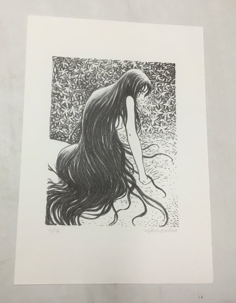 Tony Sandoval - 1 Litografi - La Fille aux longues cheveux #3.2