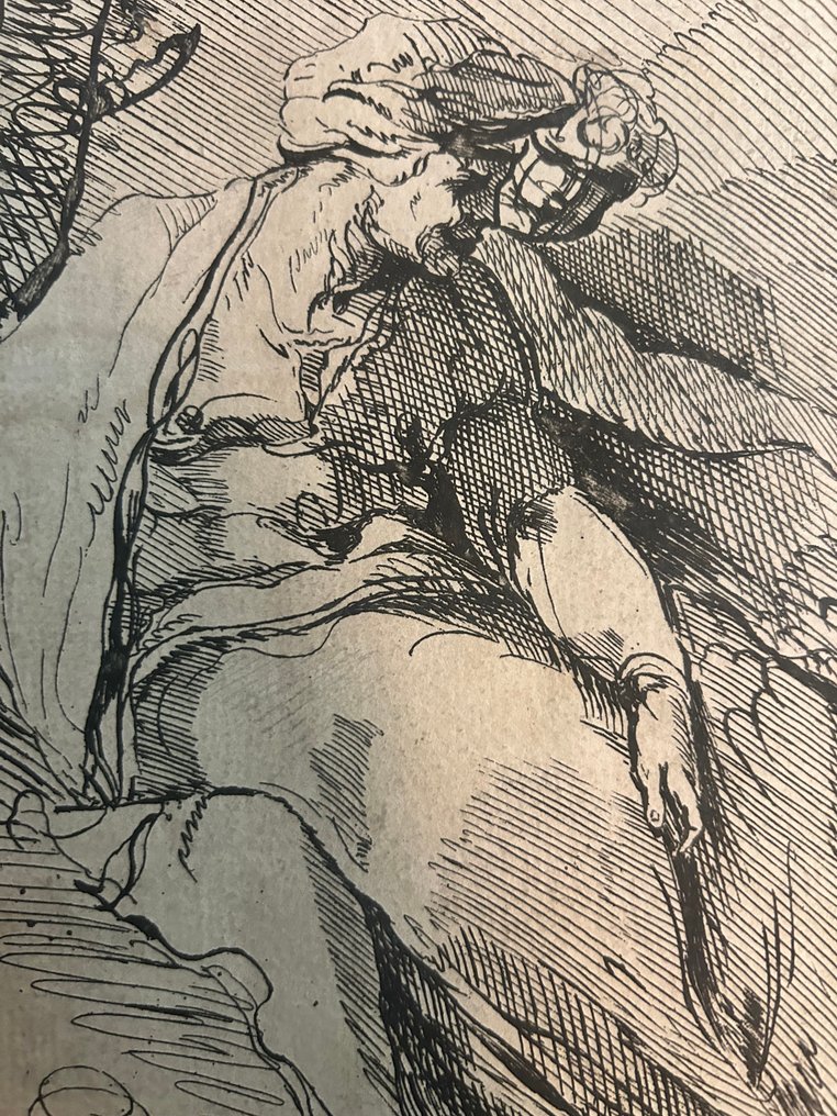 Anne-Claude-Philippe de Caylus (1692–1765) after Michelangelo - Sibylle with a Genius under a Tree #3.2