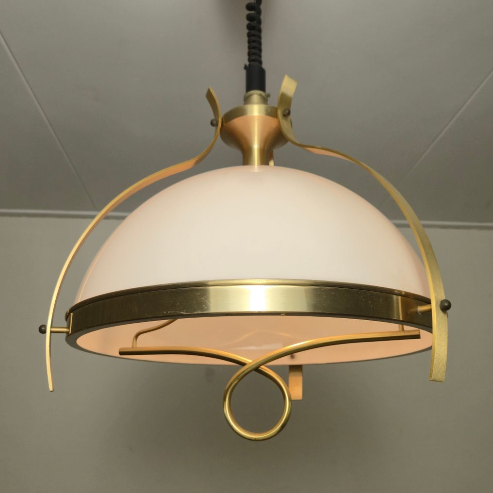 吊灯 - 复古80年代的Kroonluchter吊灯 - 可调节 - 漆黄铜 #2.1