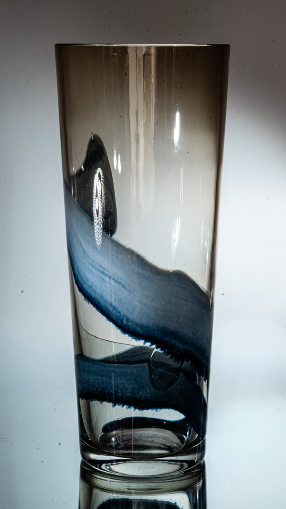 Glasfachschule Zwiesel - Maljakko -  Taiteellinen maljakko (XL) - signoitu - korkeus 34 cm / 2,15 kg - Kristalli #1.0