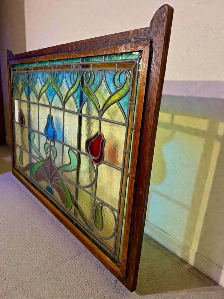 Jugendstil Vidriera - 1910-1920 - 69x99cm/ 6,75kg  #3.2