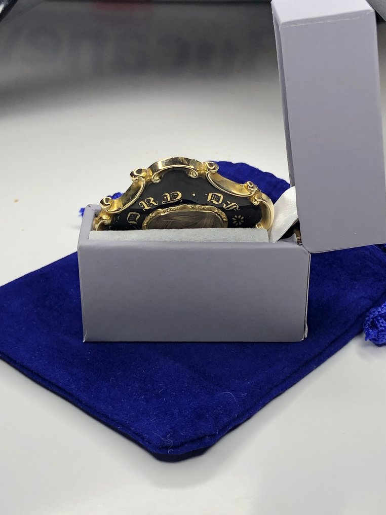 Broșă - 18 ct. Aur galben, Email #2.1