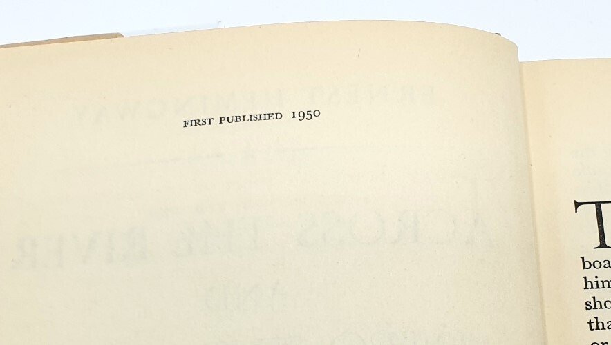 Ernest Hemingway - Across The River And Into The Trees (First UK Edition) - 1950 #4.3