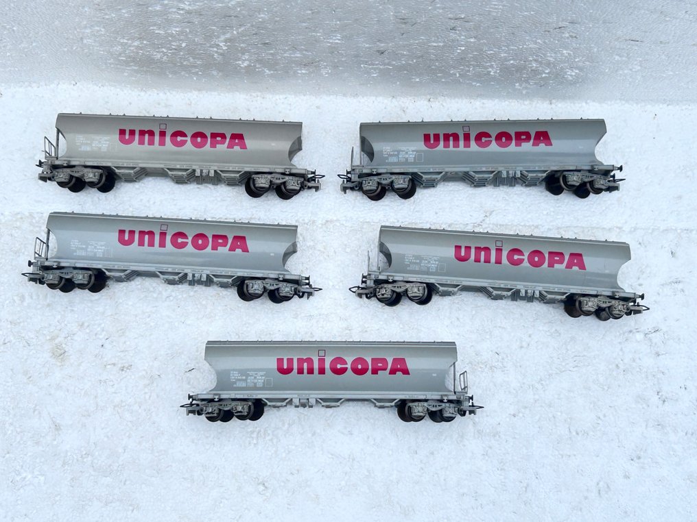 Jouef H0 - 6541 - 模型貨運火車 (5) - 5个 Hopperwagons - SNCF #1.0