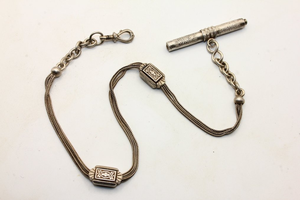 Catena argento orologio Napoleone III 1850 - 1850-1900 #1.0