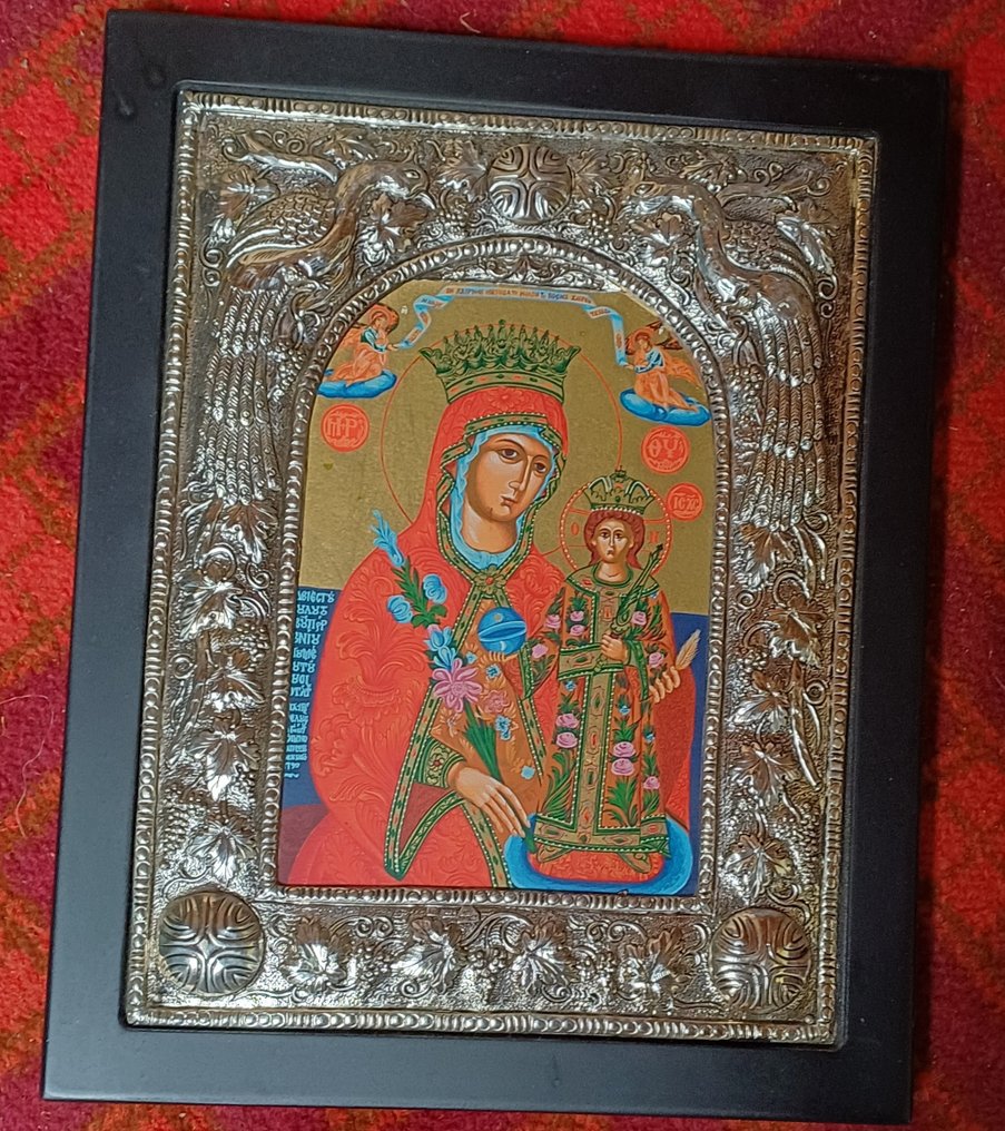 Ikone - Gottesmutter - Silber, Holz #2.1